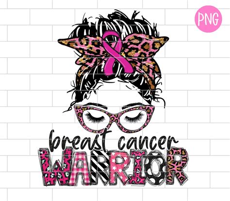 Breast Cancer Warrior PNG Pink Ribbon Breast Cancer Etsy