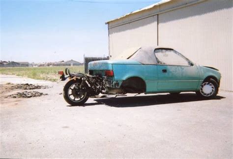 Neutered Geo Metro With Motorcycle Shittycarmods