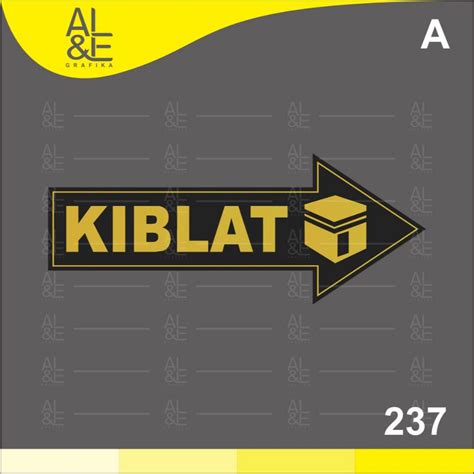 Jual 257 Stiker Arah Kiblat Gold Sticker Vinyl Ritrama Premium