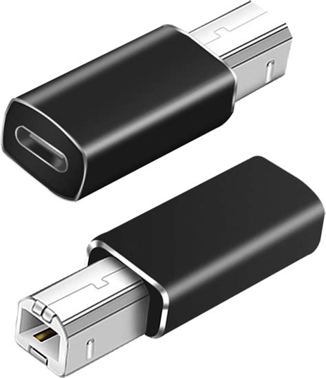 Usb C Adapter 2 Pack Usb B To Usb C Type C Female To Usb Printer Male Adapter Type