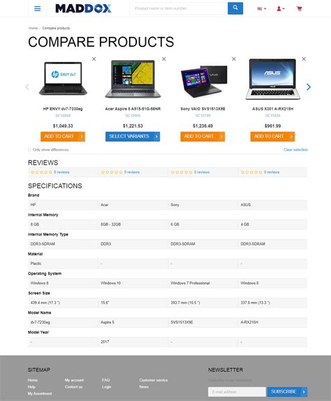 Product Comparison