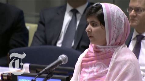 Malala Yousafzai Un Speech Girl Shot In Attack By Taliban Gives Address The New York Times