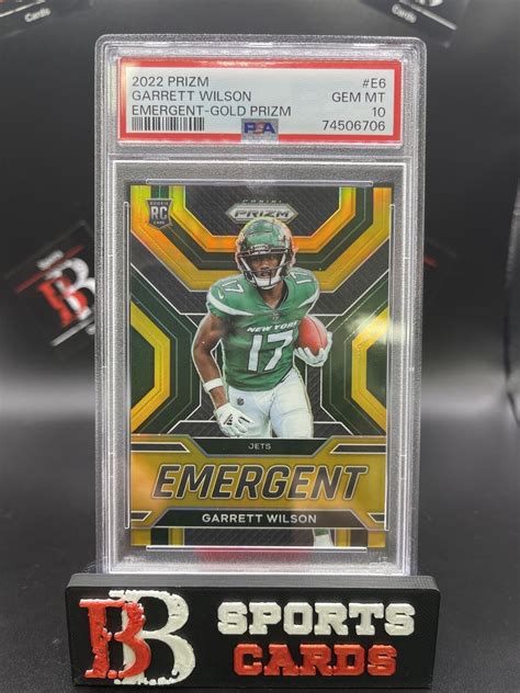 Prizm Garrett Wilson Emergent Gold Prizm Pop Psa Ebay