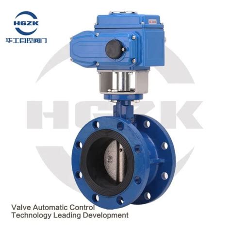 2 Inch Double Flange Electric Wafer Butterfly Valves With Actuator Flow