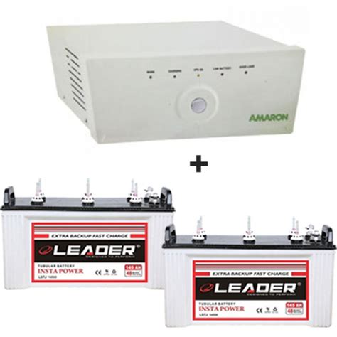 Amaron 1400VA Sine Wave UPS Leader LSTJ 14500 145Ah Battery Combo