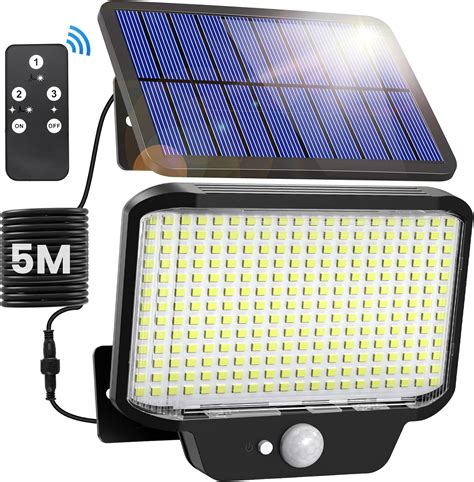 Faretti Solari A Led Da EsternoPannello Solare Con Sensore Di