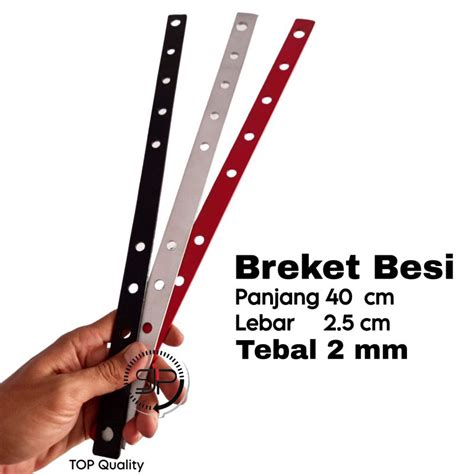 Jual Breket Besi Tebal 2mm Panjang 40 Cm Lebar 2 5cm Breket Plat Strip