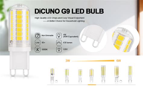 Dicuno G Led Bulb W W Halogen Bulb Equivalent K Daylight