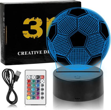 Football Veilleuse Cadeau Foot Garcon Fille D Illusion Optique