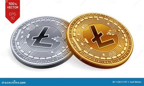 Litecoin Valuta Cripto Monete Fisiche Isometriche D Valuta Di Digital