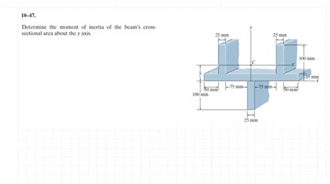 Solved Determine The Moment Of Inertia Of The Beam S Cross