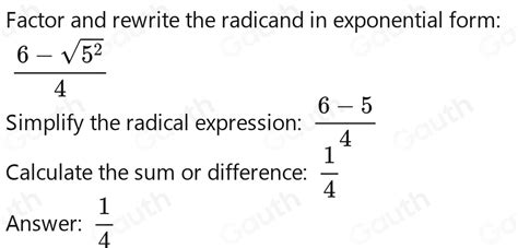 Solved Simplify 6 Sqrt 25 4 DONE Math