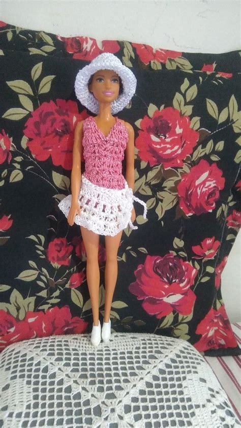 Pin Em B Barbie Robe Courte Au Crochet Veloso