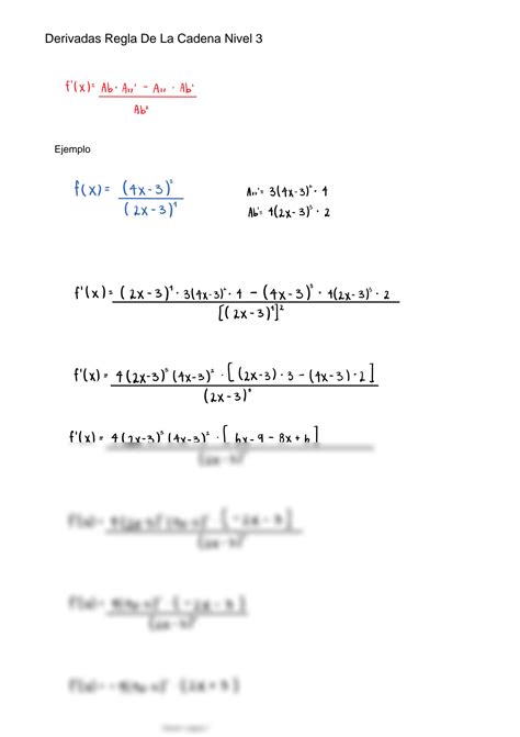 Solution Derivadas Regla De La Cadena Nivel Studypool