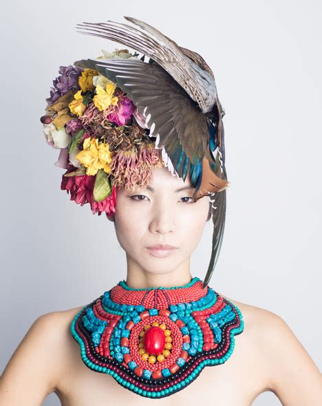 Takaya Incorporates Taxidermy Into Botanical Headdresses