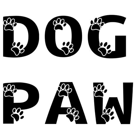 Dog Paw Print Fonts Real Custom Typeface Fonts for Your DIY - Etsy