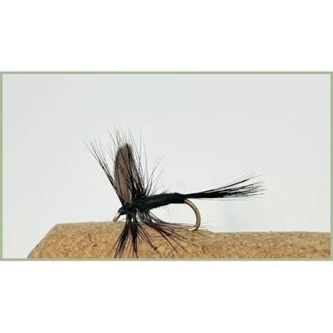 Barbless Black Dry Trout Fishing Flies Gnats Spider Ant Troutflies Uk