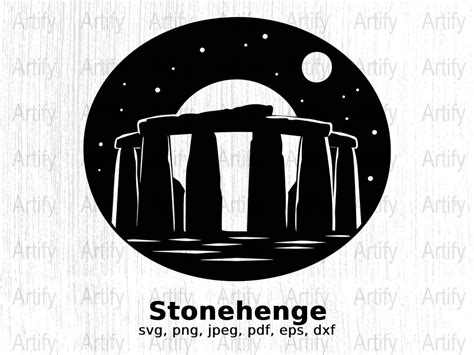 Stonehenge SVG Stonehenge Vector Cutting Files For Silhouette Cameo