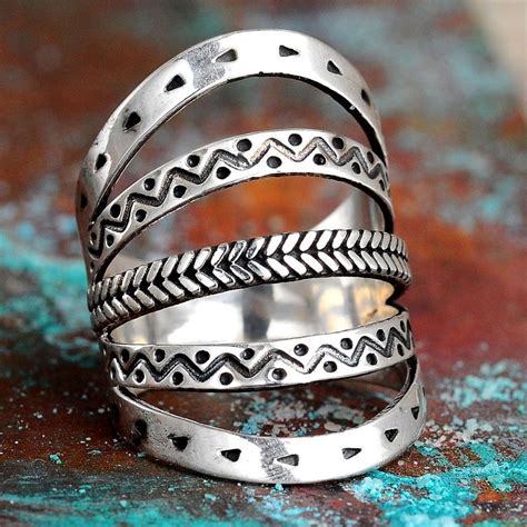 Boho Magic Jewelry Boho Statement Ring Sterling Silver Ring For Women