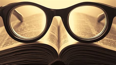 Reading Glasses Put On Open Book Background Reading Glasses Book Business Background Image