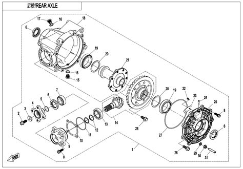 Diagram Cfmoto Zforce Ex Cf Rear Axle No Differential