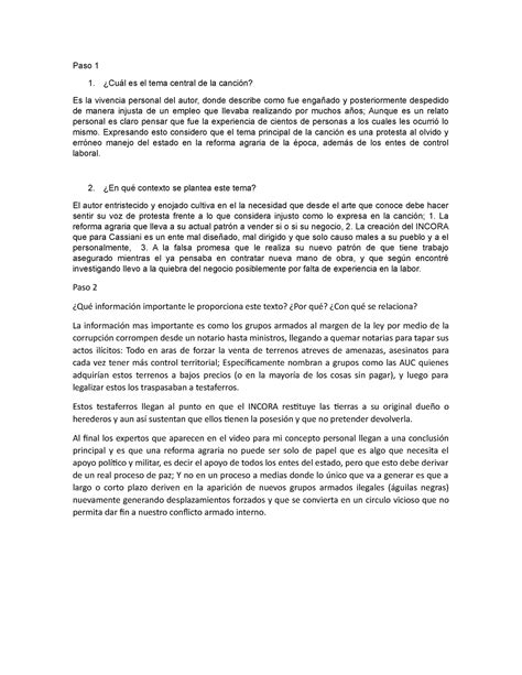 Cu L Es El Tema Central De La Canci N Esta Tierra No Es Mia Paso