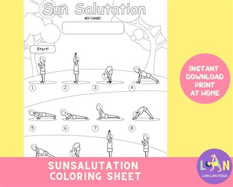 Brain Break Yoga Game Design Your Own Yoga Poster Sun Salutation Yoga for Kids Mindfulness ...