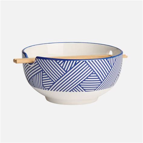 Kiri Noodle Bowl Weave With Chopsticks By Torre Tagus Black