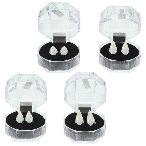 4 Pairs Halloween Costumes Realistic Vampire Fangs Vampire Party Favors