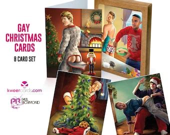 Lgbtq Rainbow Christmas Greeting Card Gay Christmas Trees Etsy