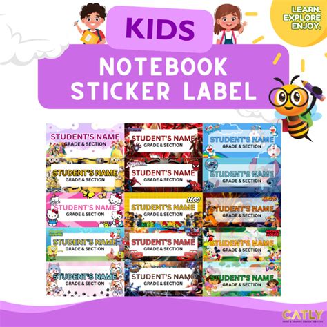 Glossy Notebook Sticker Label Subject Sticker Label Not Cut