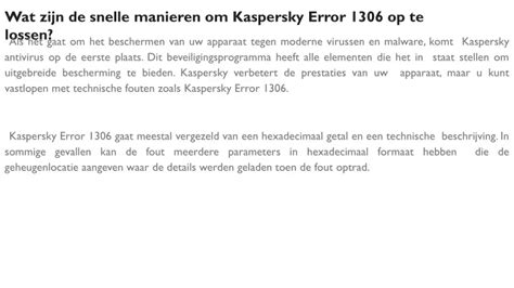 Ppt Wat Zijn De Snelle Manieren Om Kaspersky Error Op Te Lossen