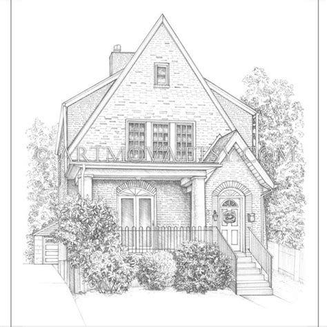 House Sketch - Etsy