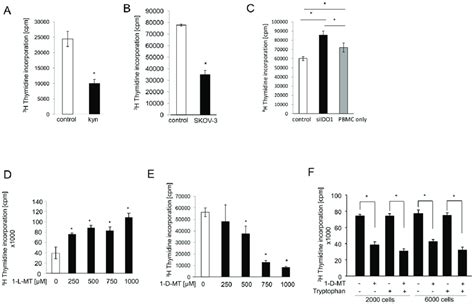 1 D MT Reduces T Cell Proliferation In Cocultures Of SKOV 3 Cells With