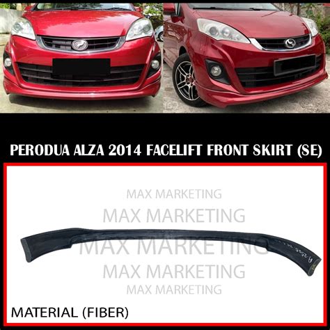 Perodua Alza Facelift Front Skirt Se Pu Shopee Malaysia