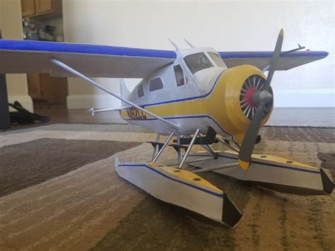 DHC-2 Beaver floatplane. Finished project, made from scratch. 19 1/2 ...