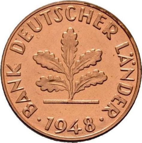 1 Pfennig 1948 G Bank deutscher Länder Münze Wert Deutschland BRD