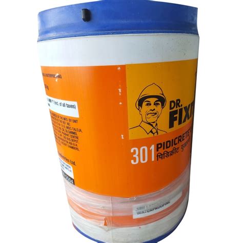 White Bucket 20kg Dr Fixit 301 Pidicrete Urp Waterproofing Chemical