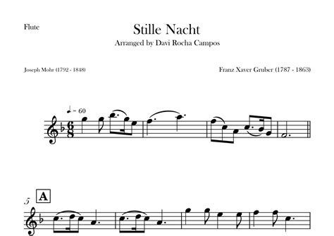 Stille Nacht Sheet Music Davi Rocha Campos Flute Solo