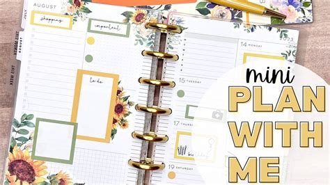 Plan With Me Mini Dashboard Happy Planner Roygbiv Volume 4 Kell Of