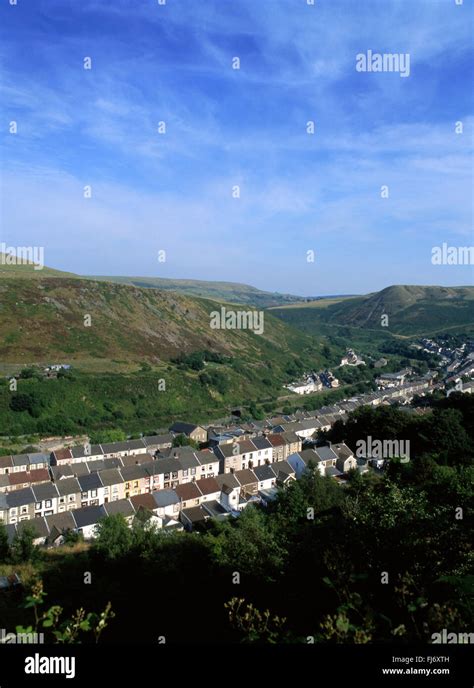 Pontygwaith Village Terraced Streets Rhondda Fach Valley Rhondda Cynon