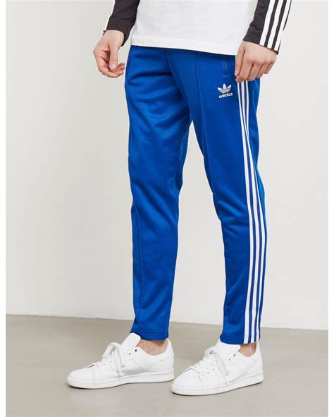 Adidas Originals Mens Beckenbauer Cuffed Track Pants Royal Blue For Men