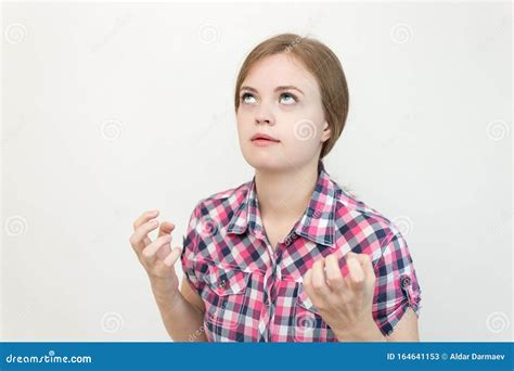 Young Caucasian Woman Girl With Confused Annoyed Frustrated