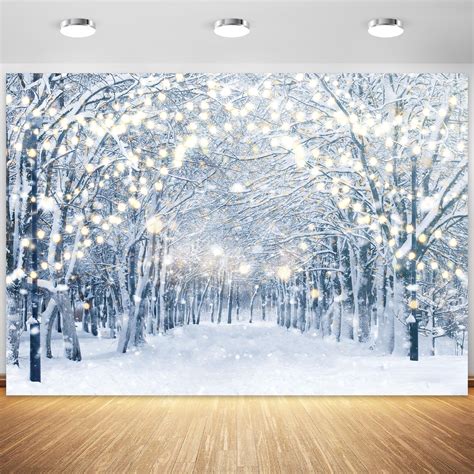 Allenjoy 6 X 6 Ft Winter Forest Backdrop Wonderland