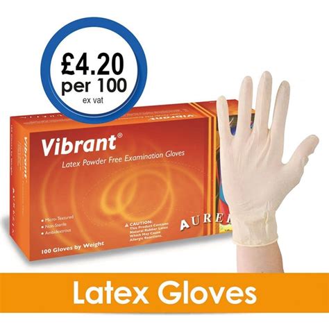 Aurelia Gloves Vibrant Latex Gloves Powder Free