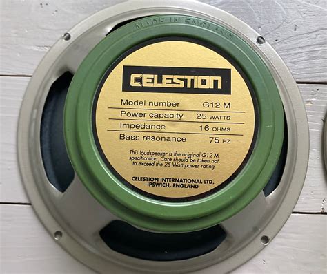 Celestion Greenback G12m Guitar Speaker 16 Ohm Made Reverb Uk