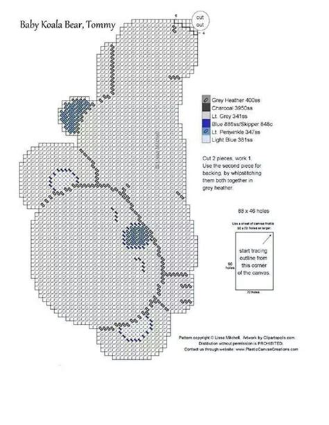 Baby Koala Bear Tommy Plastic Canvas Patterns Canvas Patterns
