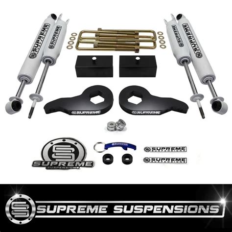 99 07 Chevy Silverado 1500 Adj 2 3 F 1 Rear Lift Kit 6 Lug Wshocks Pro 4wd