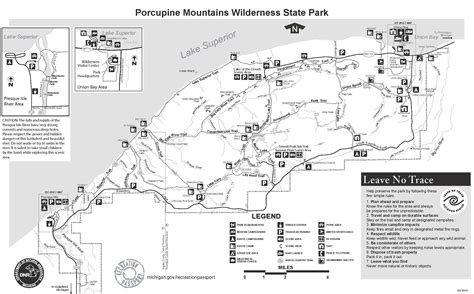 Porcupine Mountains State Park Map Maping Resources