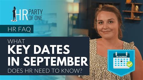 What Key Dates In September Does Hr Need To Know Youtube